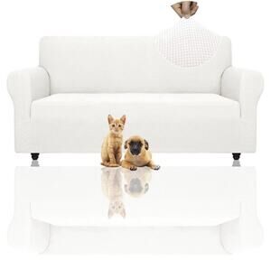 ZNSAYOTX White Stretch Sofa Slipcover 72-92” Couch Cover Pet Friendly New